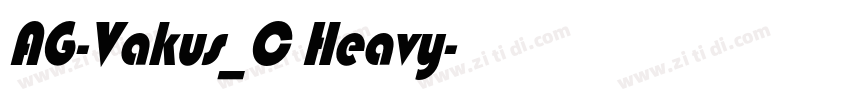 AG-Vakus_C Heavy字体转换
